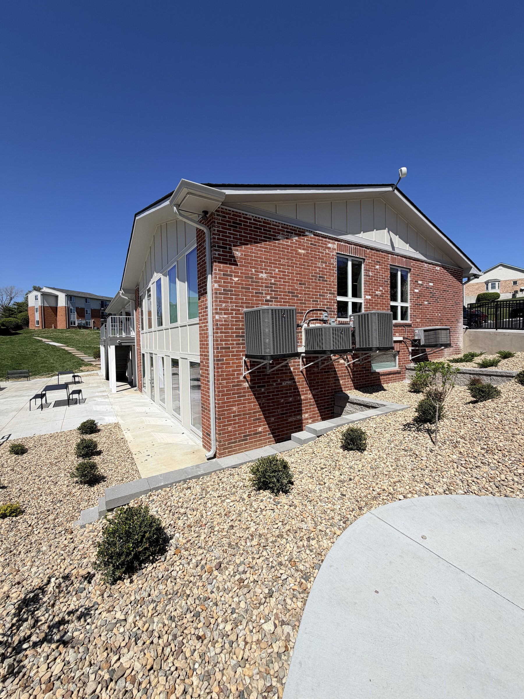 Commercial brick masonry entrance